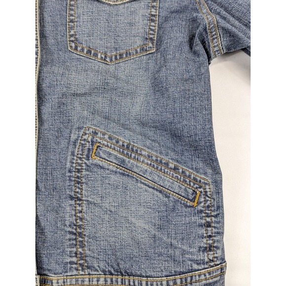 Ralph Lauren‎ Polo Jean Jacket Womans Small Trucker Denim Coat Vintage Y2K Blue - Picture 6 of 13